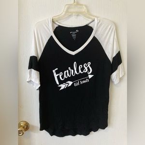 2019 FEARLESS Girl Scouts Black and White T-Shirt